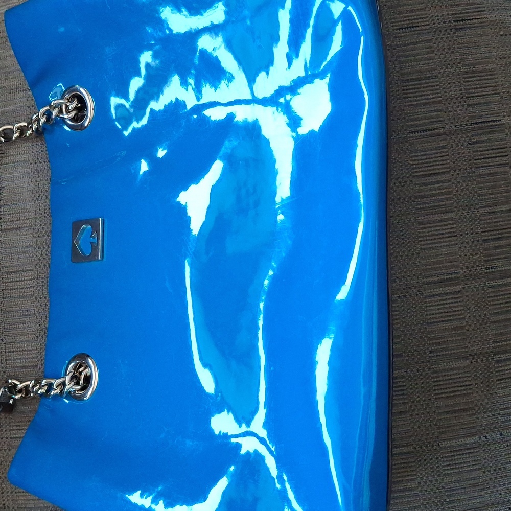 Kate Spade Blue Shoulder Bag with Gold Chain